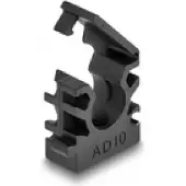 DeLOCK Cable sleeve holder with locking clip 10 mm 8 pieces black