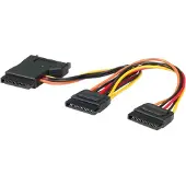 Roline stroom Y-Adapterkabel SATA / 3x SATA, 0,3 m
