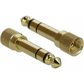 DeLOCK 3,5mm Jack verleng spiraalkabel met schroefbare 6,35mm Jack adapter | 2 meter