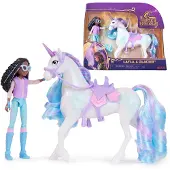 Unicorn Academy – Pop Layla & Eenhoorn Glacier - met 2 rijaccessoires en borstel - Speelfigurenset