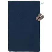 HEMA Strandlaken 110x175cm microvezel donkerblauw (blauw)