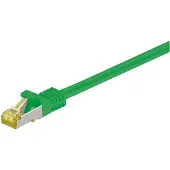 Goobay 1m RJ45 patchkabel CAT 6A S/FTP (PiMF), 500 MHz, met CAT 7 ruwe kabel, groen LSZH halogeenvrij, koper