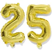 HEMA Folieballon getal 25 60cm goud (goud)