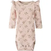 Lil´ Atelier BABY romper met ruches en print - lila Paars Meisjes Stretchkatoen Ronde hals - maat 80