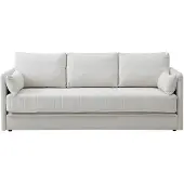 Vente-unique Driezitsslaapbank in beige stof GRECCO