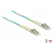 DeLOCK Premium LC/UPC Duplex optical fiber kabel | OM3 | LSZH | turquoise | 3 meter