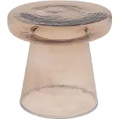 Woood Loma Bijzettafel - Glas - Bruin - 38x40x40