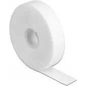 DeLOCK Hook-and-loop tape on roll L 3 m x W 20 mm white