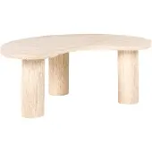 Beliani NOMA - Salontafel - Travertijneffect - MDF