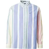 Tommy Hilfiger Overhemd 'Relaxed Fit Stripe Button-down' lichtblauw / lichtgeel / lichtroze / wit