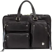 Dudu Toys Pocket Aktentas Leder 36 cm Laptopvak zwart