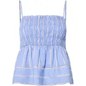 Pieces Top 'PCPhilipa' hemelsblauw / donkerrood / wit