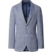 Hackett London Heren Brits blauw jasje (38/32), Katoen, Klassiek HM4400169