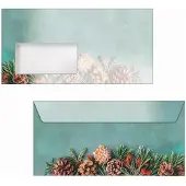 Sigel kerstenveloppen Green Christmas, DIN lang, venster links, 50 stuks