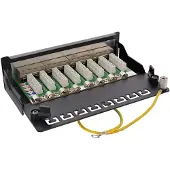 InLine Panneau de raccordement , ensemble table / mur Cat.6A, 8 ports, noir RAL9005