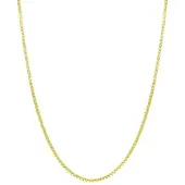 Lucardi Dames plated Ketting venetiaans - Echt Zilver - Ketting - Cadeau - 60 cm - Goudkleurig