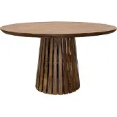 Kick Collection eettafel Jude - Ronde tafel - Uniek designpoot - Bruin
