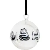 Pluto Lisa Larson katten kerstbal White-black