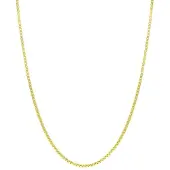 Lucardi Dames plated Ketting venetiaans - Echt Zilver - Ketting - Cadeau - 45 cm - Goudkleurig