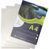 Exacompta 10x 100 insteekmappen L-vorm Forever gerecyclede PP 12/100e - Transparant - 58320E