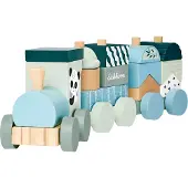 Simba Eichhorn babytrein met locomotief en 2 wagons, inclusief 13 bouwstenen