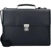 Leonhard heyden Berlin aktetas leer 40 cm Laptopvak zwart