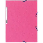 Exacompta 25x Elastomap 3 kleppen in glanskarton 400g/m2 - A4 - Roze - 55520E