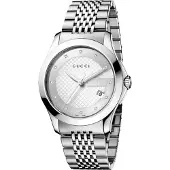 Gucci G-Timeless YA126404 Herenhorloge met Zilveren Wijzerplaat