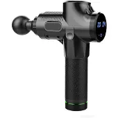 INF Massagepistool met 6 verwisselbare massagekoppen Zwart
