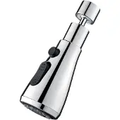 INF 360 graden draaibaar keukenkraan mondstuk, verhoogde waterdruk met ingebouwde booster, koper en ABS Silver