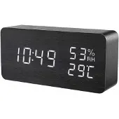 INF Digitale LED-wekker Zwart