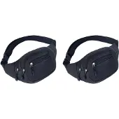 INF Heuptas met meerdere vakken - Zwart 2-Pack