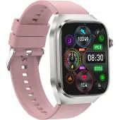 INF Smartwatch, ECG, hartslag, bloeddruk, slaap, stappenteller siliconen band Pink