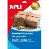 Agipa Folie-etiketten, 63,5 x 29,6 mm, goud