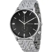 Emporio Armani AR0389 Chronograaf Zwarte Wijzerplaat Herenhorloge