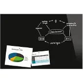 Sigel glasmagneetbord - Be!Board - 90x60cm - zwart - SI-B1301