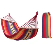 REA - hangmat met spreidstok 1-persoons 80cm - 480144B geel 250x90