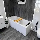 Badland MODERN ligbad 150 x 70 cm wit met hoofdsteun