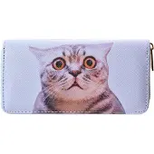 Juleeze Portemonnee 19x10 cm Wit Kunststof Kat