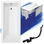 Badland MODERN ligbad 150 x 70 cm wit met styropor ombouw