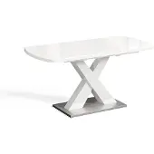 Vicco Eettafel Chinto Wit 120-160 x 80 cm Uitschuifbaar, Model 51273