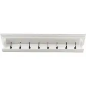 Nova solo Halifax Wandkapstok met 8 Haken en Opbergplank – Klassiek Landelijk Design in Wit met Antiek Messing Afwerking