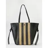 KOROSHI Shopper ecru / zwart