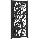 vidaXL Poort met sporenontwerp 100x200 cm staal zwart
