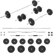 vidaXL Set met halter en gewichten, 30 kg
