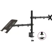 vidaXL Monitorbeugel VESA 75/100 mm zwart staal