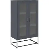 vidaXL Hoge kast, antraciet, 68x39x123 cm, staal