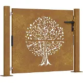vidaXL Poort 100x75 cm boomontwerp cortenstaal