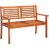 vidaXL Tweezits tuinbank 120 cm massief eucalyptushout
