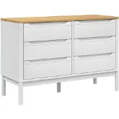 vidaXL Ladekast FLORO massief grenenhout wit